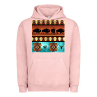 Pigment Salmon native american aztec seamless pattern 2 Urban Hoodie - BundleAndBundleShop
