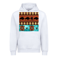 White native american aztec seamless pattern 2 Urban Hoodie - BundleAndBundleShop