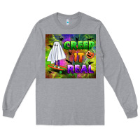 Heather Grey creep it real Long Sleeve Tee - BundleAndBundleShop