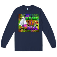 Navy creep it real Long Sleeve Tee - BundleAndBundleShop