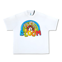 White bloom Urban Heavy Tee - NancyCooperArtShop