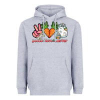 Heather Grey Peace love Easter Day Heavyweight Hoodie - HowdyJamesFarm
