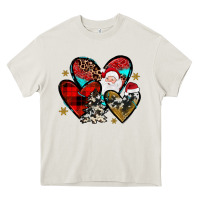 Cream Christmas heart Heavy Core Tee - JahusDesignShop