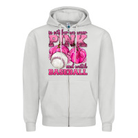 In October We Wear Pink And Watch Baseball Zipper Hoodie | Teevron