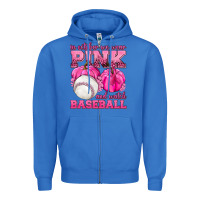 True Royal In October We Wear Pink and Watch Baseball Zipper Hoodie - texasbilliewilder