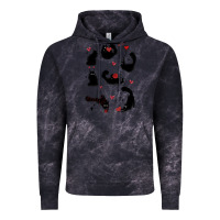Cloud Black valentine cat Vintage Hoodie - MaliasSmallBusiness