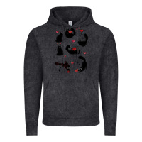 Valentine Cat Vintage Hoodie | Teevron
