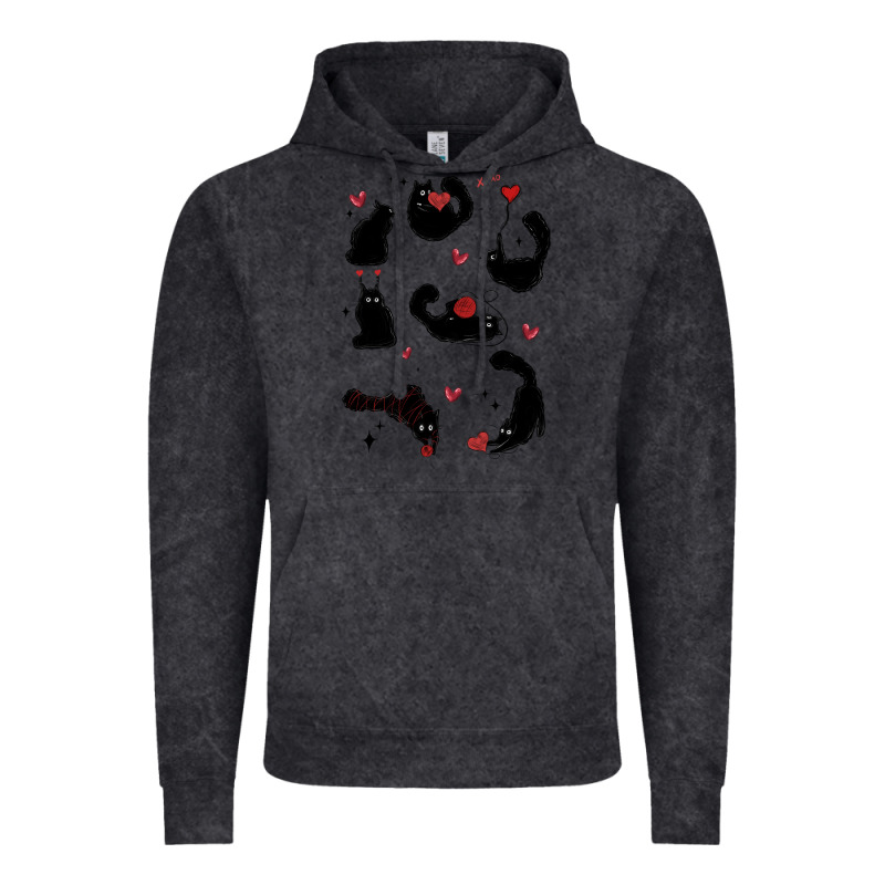Valentine Cat Vintage Hoodie by MaliasSmallBusiness | Teevron