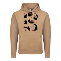 Vintage Coffee valentine cat Vintage Hoodie - MaliasSmallBusiness