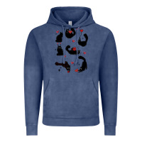 Vintage Denim valentine cat Vintage Hoodie - MaliasSmallBusiness