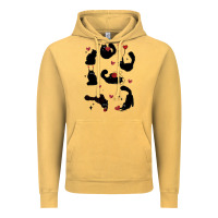 Vintage Mustard valentine cat Vintage Hoodie - MaliasSmallBusiness