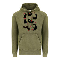 Vintage Olive valentine cat Vintage Hoodie - MaliasSmallBusiness