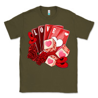 Army Green valentines day feeling lucky Classic Tee - NancyCooperArtShop
