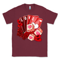 Burgundy valentines day feeling lucky Classic Tee - NancyCooperArtShop