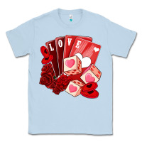 Dusty Blue valentines day feeling lucky Classic Tee - NancyCooperArtShop