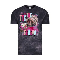 Cloud Black tis the season winter skull Vintage Tee - NancyCooperArtShop