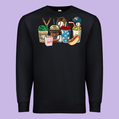 Baseball Coffee Cups Premium Sweatshirt Designed By Howdyjamesfarm