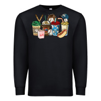 Black Baseball coffee cups Premium Sweatshirt - HowdyJamesFarm
