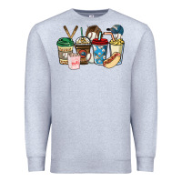 Heather Grey Baseball coffee cups Premium Sweatshirt - HowdyJamesFarm