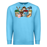 Ocean Blue Baseball coffee cups Premium Sweatshirt - HowdyJamesFarm