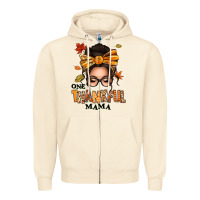Sandshell one thankful mama afro messy bun Zipper Hoodie - texasbilliewilder