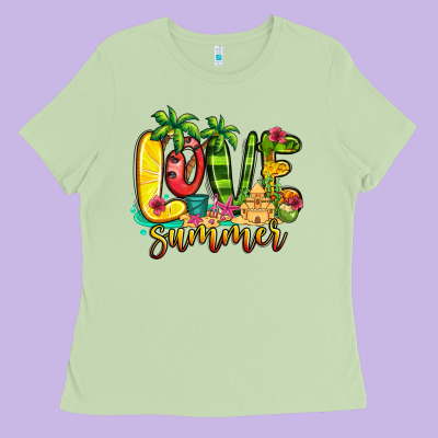 Love Summer Ladies Tee Designed By Jasminsmagicworld