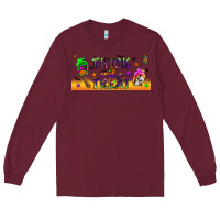 Burgundy thick and a treat libbey glass Long Sleeve Tee - BundleAndBundleShop