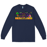 Navy thick and a treat libbey glass Long Sleeve Tee - BundleAndBundleShop