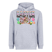 Heather Grey Easter Day with rabbit Heavyweight Hoodie - HowdyJamesFarm