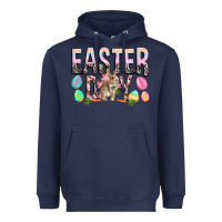 Navy Easter Day with rabbit Heavyweight Hoodie - HowdyJamesFarm
