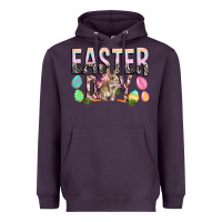 Plum Easter Day with rabbit Heavyweight Hoodie - HowdyJamesFarm