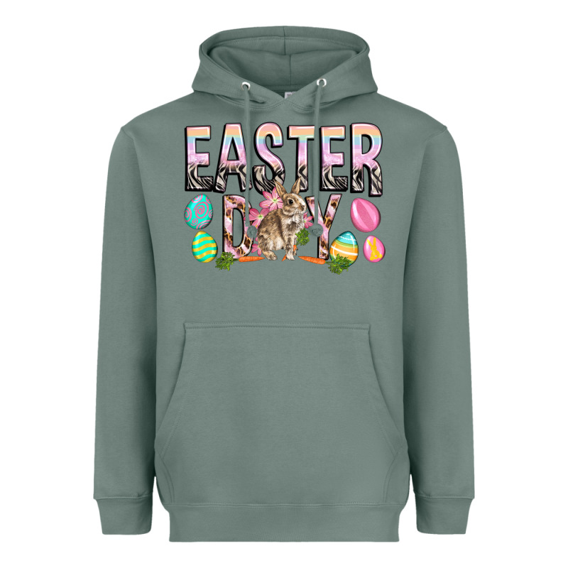 Easter Day With Rabbit Heavyweight Hoodie by HowdyJamesFarm | Teevron
