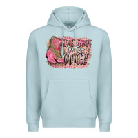 Blue Mist give boot to the cancer Premium Hoodie - CowGirlArtShop