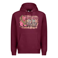 Burgundy give boot to the cancer Premium Hoodie - CowGirlArtShop