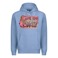 Colony Blue give boot to the cancer Premium Hoodie - CowGirlArtShop