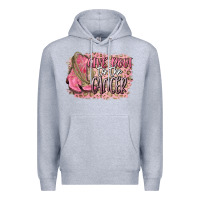 Heather Grey give boot to the cancer Premium Hoodie - CowGirlArtShop