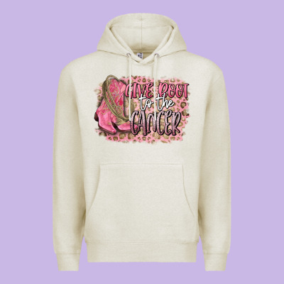 Give Boot To The Cancer Premium Hoodie Designed By Cowgirlartshop