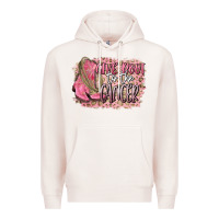 Pale Pink give boot to the cancer Premium Hoodie - CowGirlArtShop