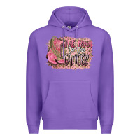 Purple give boot to the cancer Premium Hoodie - CowGirlArtShop