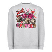 Heather Grey name monster truck heartbreaker Heavyweight Sweatshirt - LillyAllenDesigns