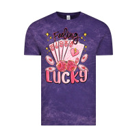 Cloud Purple feeling lucky Vintage Tee - MaliasSmallBusiness