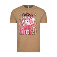 Vintage Coffee feeling lucky Vintage Tee - MaliasSmallBusiness