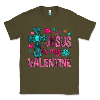 Army Green jesus is my valentine Classic Tee - NancyCooperArtShop