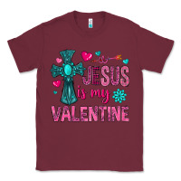 Burgundy jesus is my valentine Classic Tee - NancyCooperArtShop