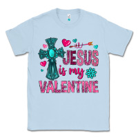 Dusty Blue jesus is my valentine Classic Tee - NancyCooperArtShop