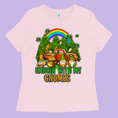 Hangin With My Gnomes With Rainbow Ladies Tee Designed By Adodesignshop