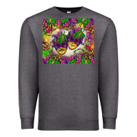 Charcoal Heather Mardi Gras masks tumbler Premium Sweatshirt - HowdyJamesFarm