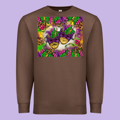 Mardi Gras Masks Tumbler Premium Sweatshirt Designed By Howdyjamesfarm
