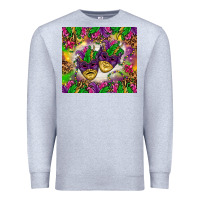 Heather Grey Mardi Gras masks tumbler Premium Sweatshirt - HowdyJamesFarm