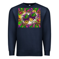 Navy Mardi Gras masks tumbler Premium Sweatshirt - HowdyJamesFarm